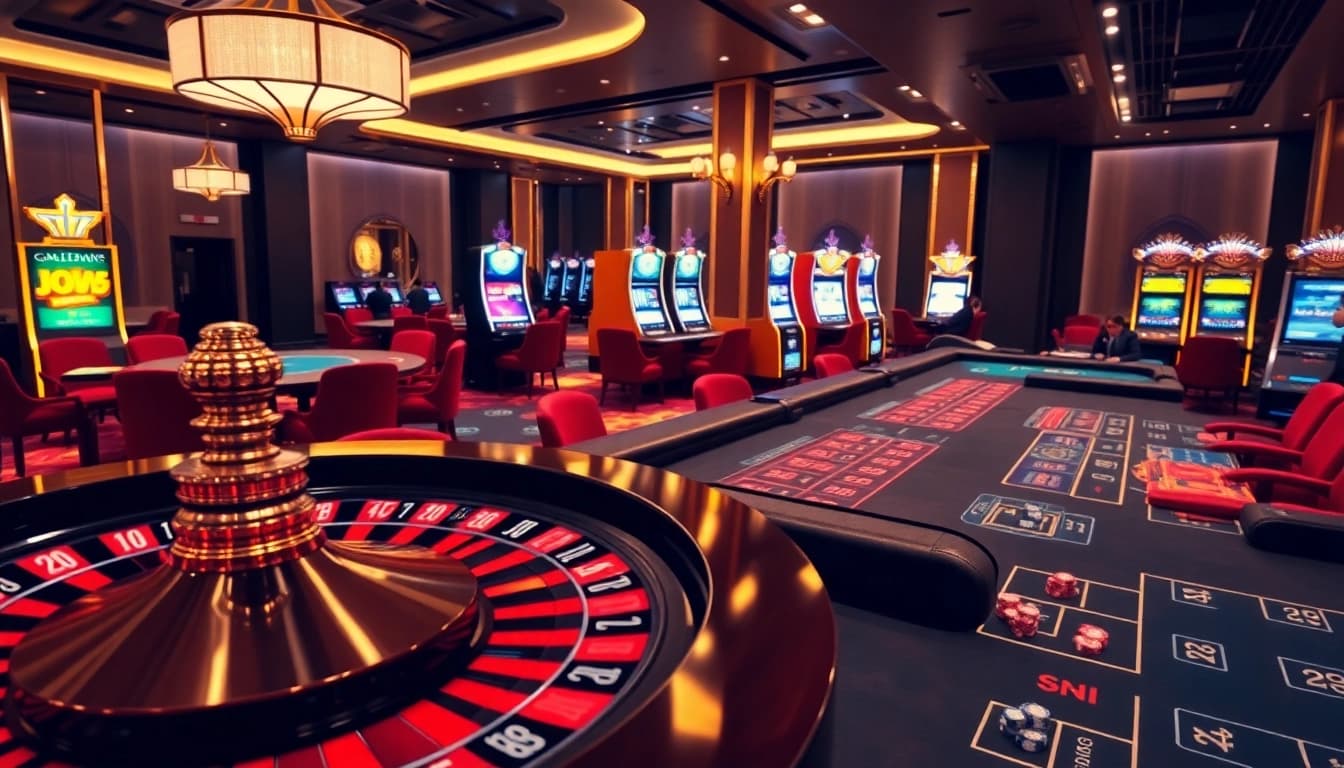Experience the excitement at nhà cái uy tín OK8386 with vibrant casino gaming scenes.