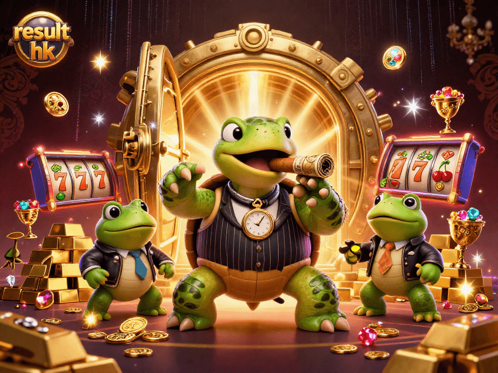 Spin the reels of result hk with a 3D turtle mobster flanked by bullfrog enforcers.
