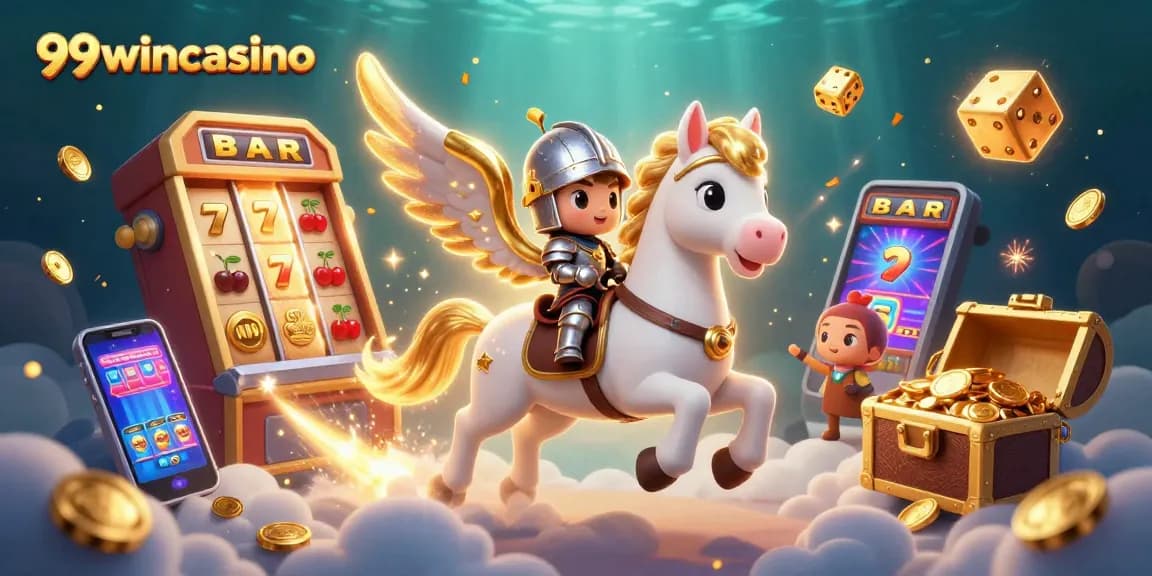 Experience the thrill of winning at 99wincasino with vibrant gaming elements in a magical setting.