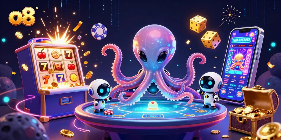 Bet and win big at o8 with a vibrant 3D casino scene filled with action and excitement