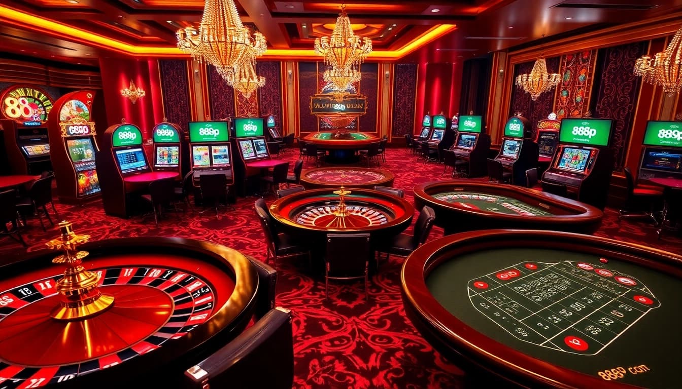 Experience the excitement of 888p com with vibrant casino tables showcasing thrilling games and immersive digital interfaces.