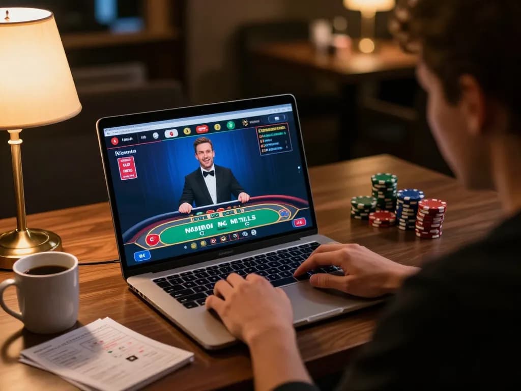 Experience jun88 đăng nhập while enjoying live dealer blackjack in a cozy home office.