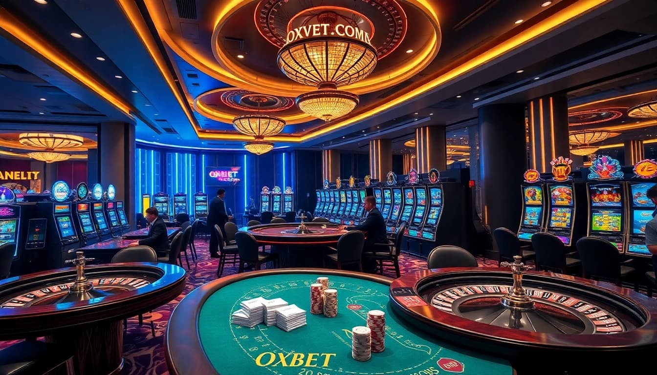 Experience thrilling games at OXBET COM with professionals gaming at luxurious casino tables.