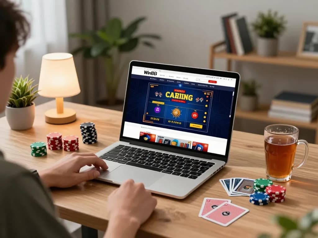 Engaging gameplay on Win88's online casino platform featuring cards and chips.