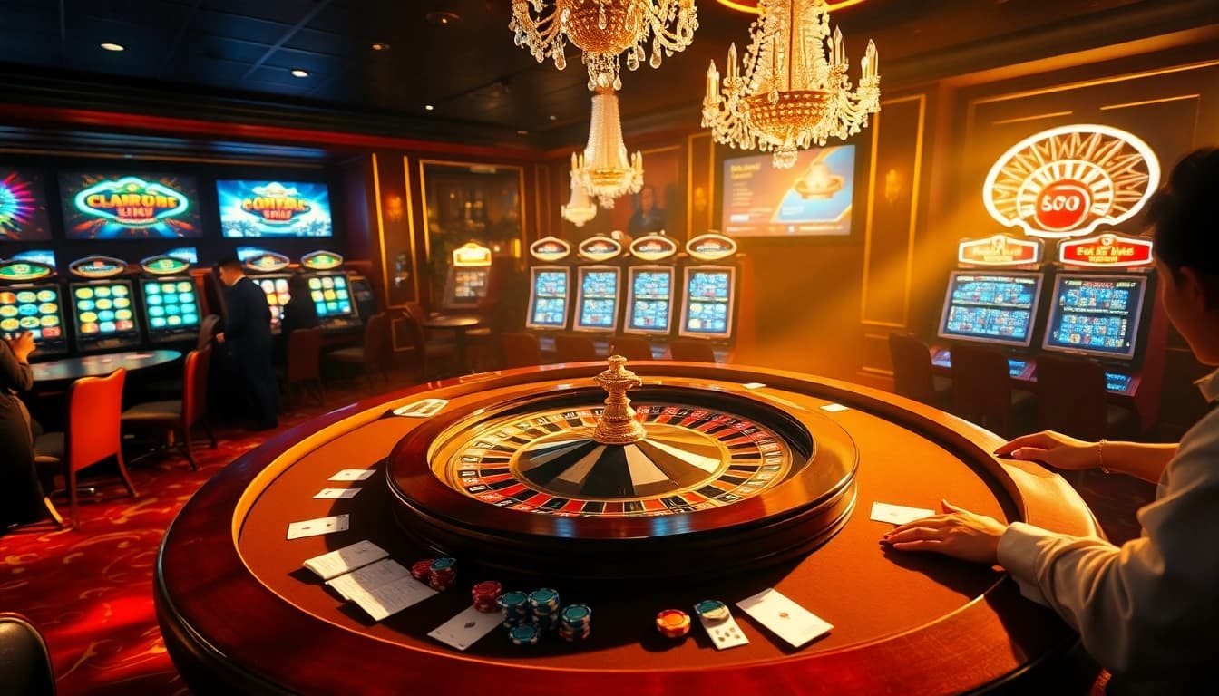 View of an exciting roulette table with players participating in keo nha cai hom nay bets, showcasing vibrant casino action.