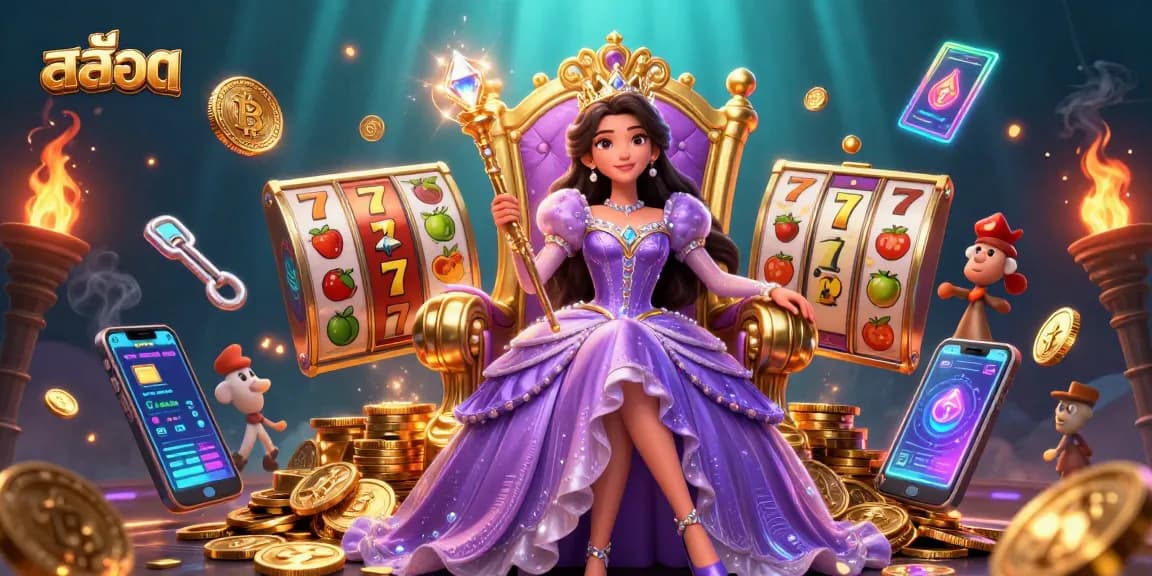 Spin สล็อต reels and win exciting jackpots with vibrant game elements and a magical ambiance.
