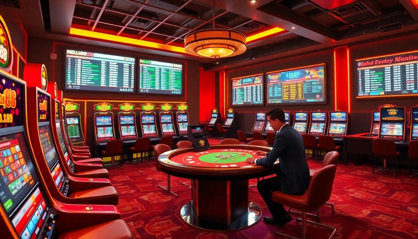 Exciting online gambling experience at hello88win.live featuring vibrant casino elements and professional dealers.