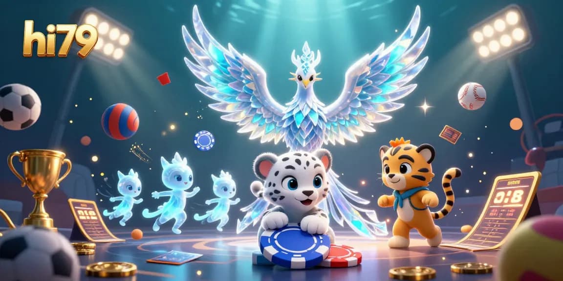 Experience the excitement of hi79 with a captivating scene featuring a snow leopard and magical creatures.