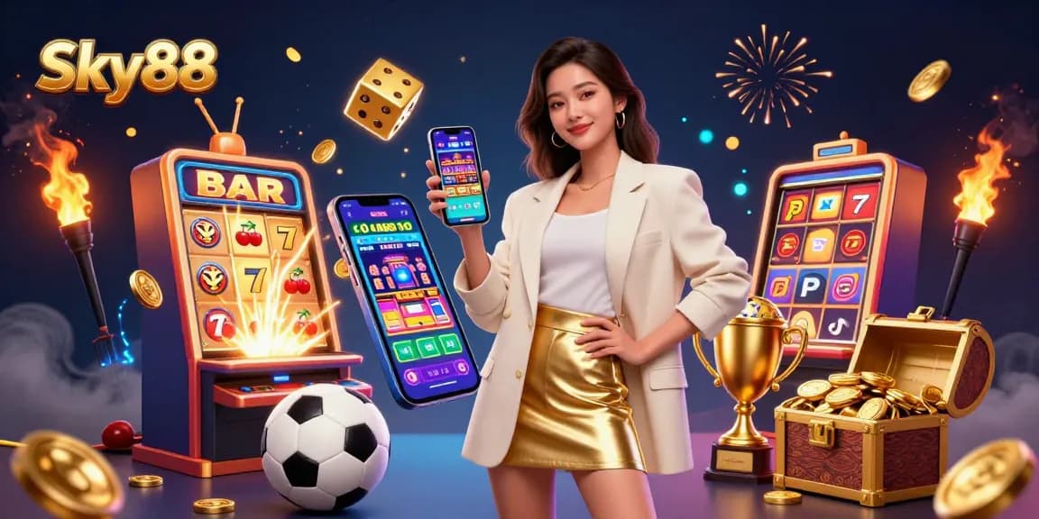 Experience exciting sports betting at Sky88 with a vibrant casino atmosphere and dynamic gaming elements.