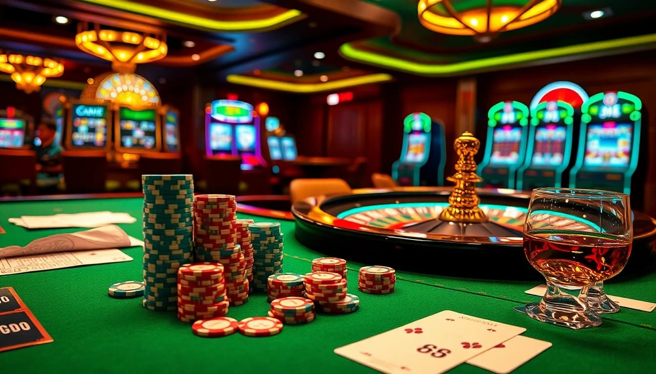Join the excitement of betting at https://89bet.sh/ with vibrant casino tables and lively slot machines.
