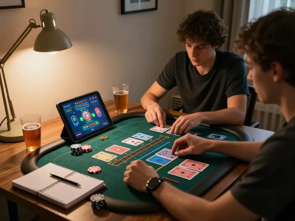 Player engaging with a nhà cái trực tuyến uy tín using a tablet, demonstrating responsible online gambling strategy