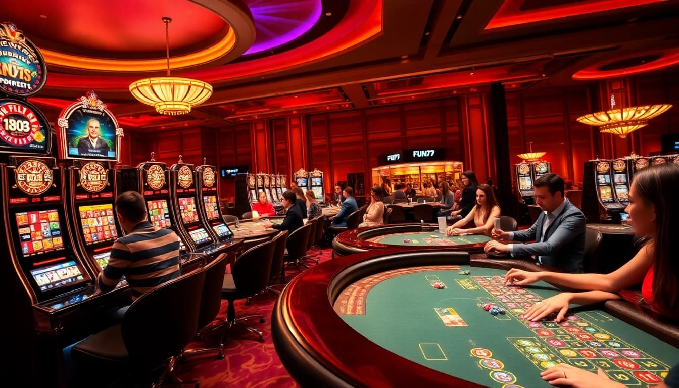 Players experiencing thrilling gameplay at FUN79, highlighting the excitement of online gambling activities.
