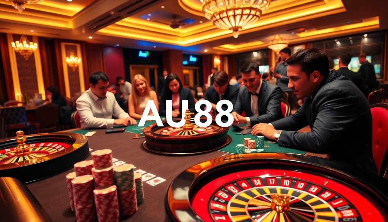 Players enjoying an exciting game at AU88 casino, capturing the thrill of gambling.