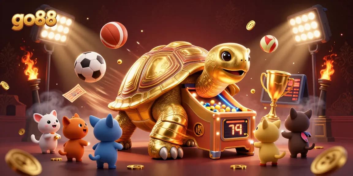 Experience thrilling entertainment with go88's dynamic gaming environment featuring golden tortoise and sports bets.