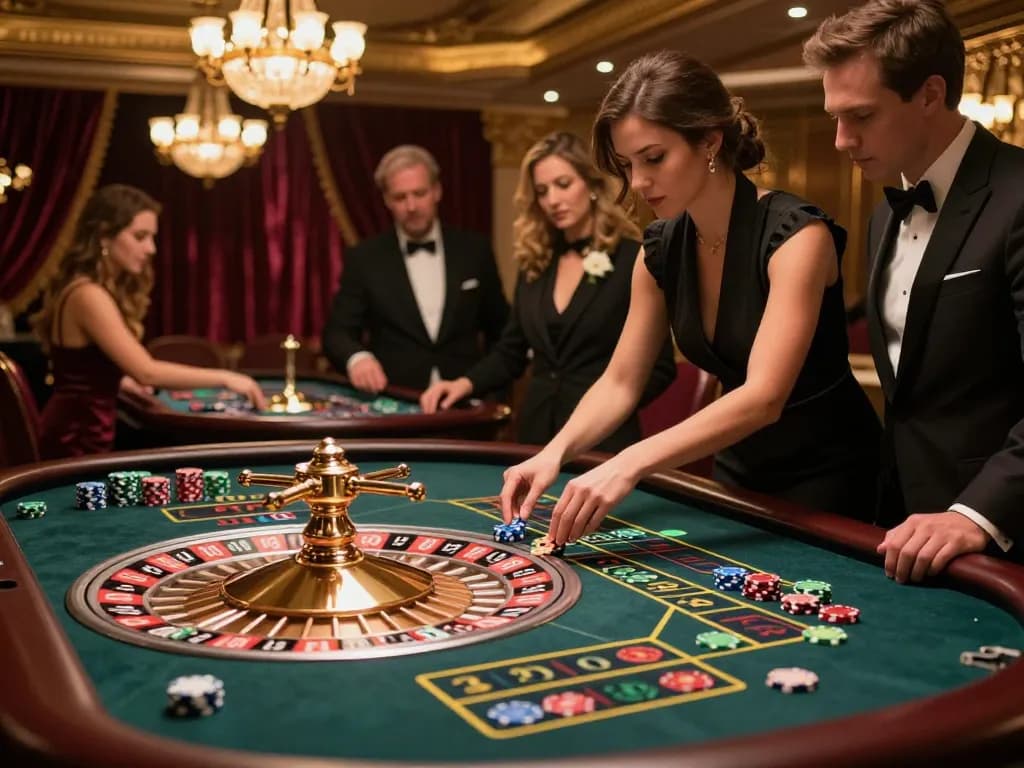 Experience the excitement of f8betz casino roulette as players place bets and watch the spinning wheel.
