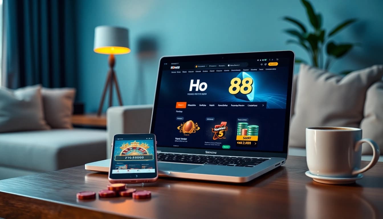 Ho88 online gambling interface with stylish home setup and engaging user experience.