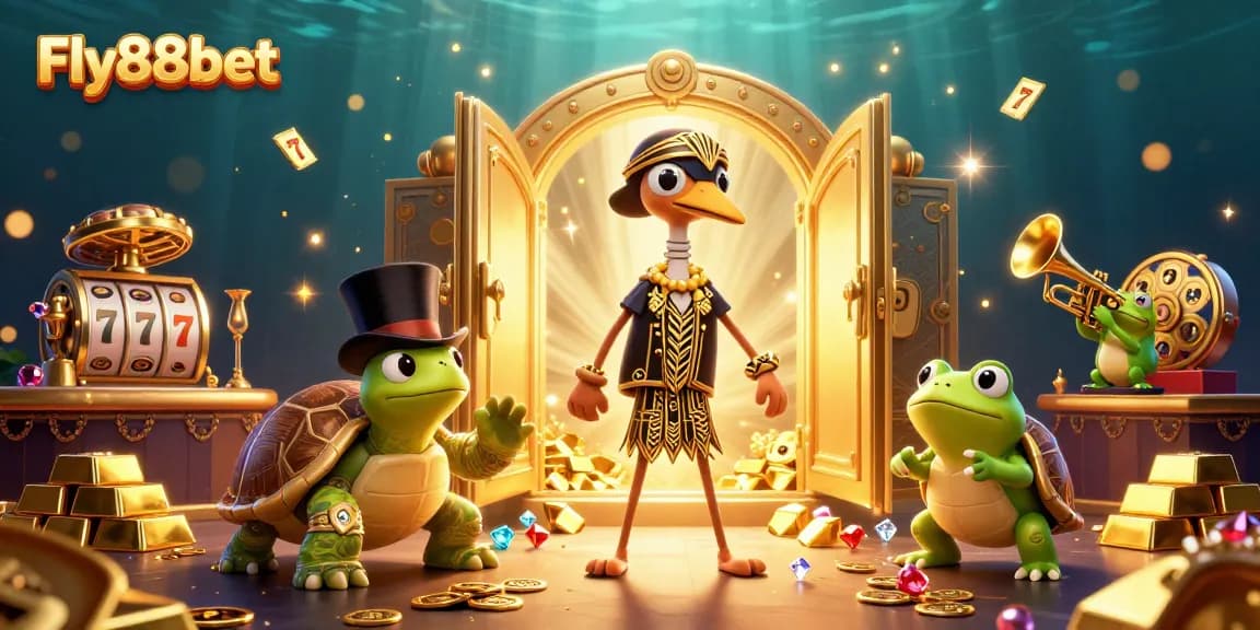 Spin the reels and win with Fly88bet at an exciting speakeasy-themed casino scene!