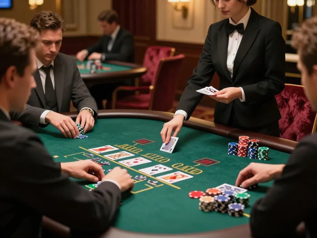 Experience the thrill of blackjack at 33win33win casino with players making strategic bets.