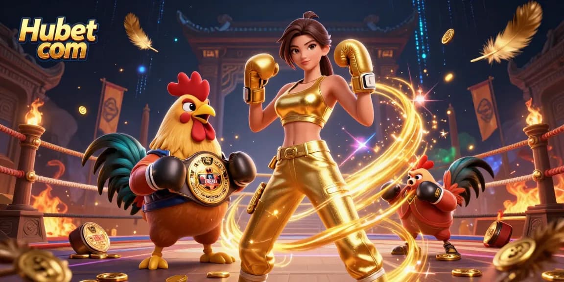 Join the action at Hubet com with a vibrant casino scene featuring dynamic characters and thrilling elements.