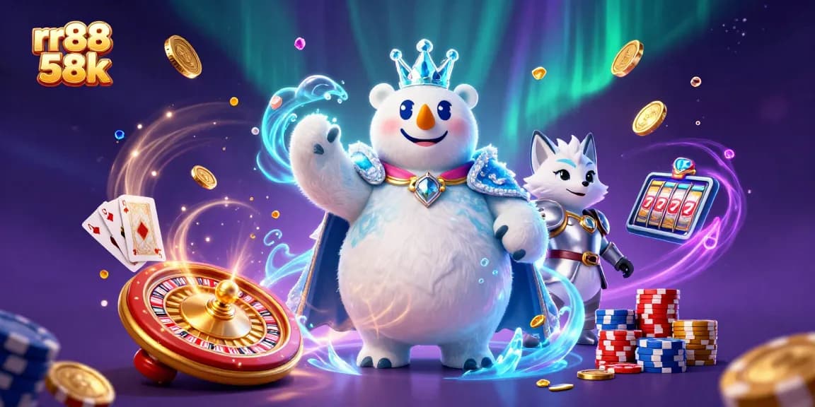 Experience thrilling gameplay at rr88 58k with vibrant casino elements, golden coins, and exciting game features.