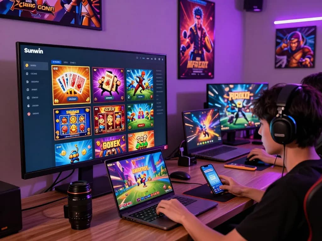 Interactive Sunwin gaming platform with vibrant graphics and user-friendly interface.