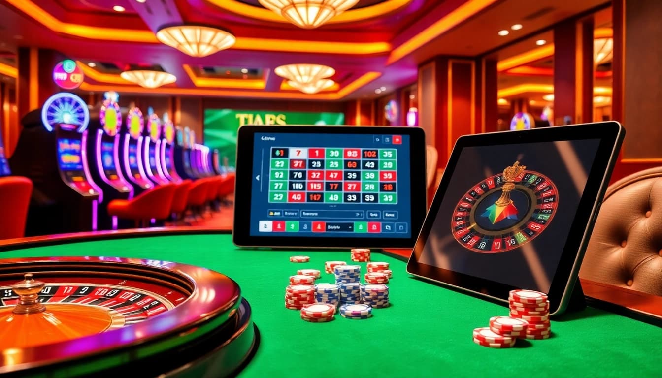 Exciting casino atmosphere showcasing vibrant games and the modern interface of https://mtr888.com/.