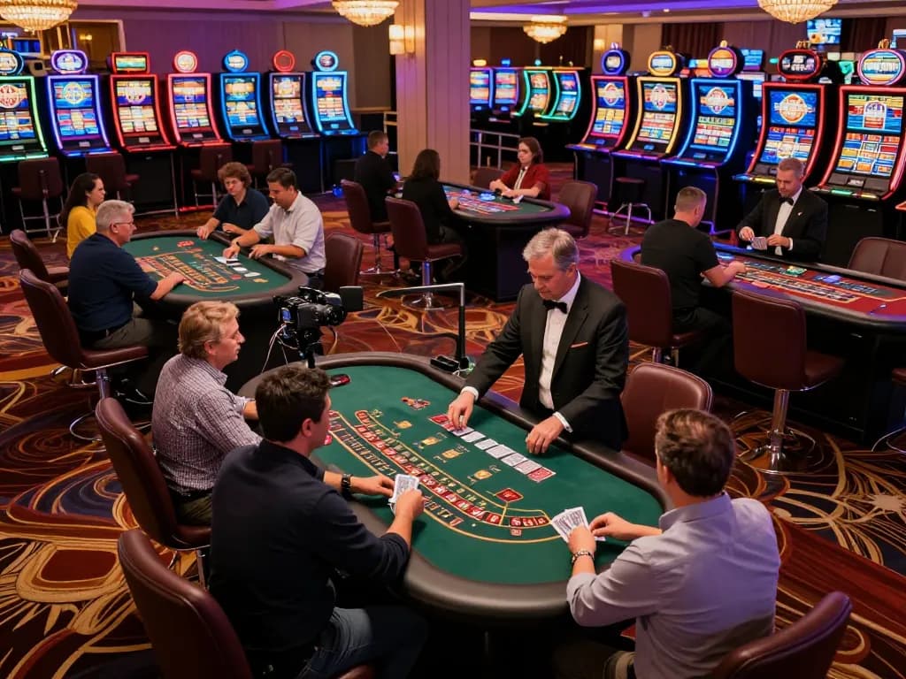 Experience the excitement at va88 casino as players engage in thrilling gameplay at vibrant tables.