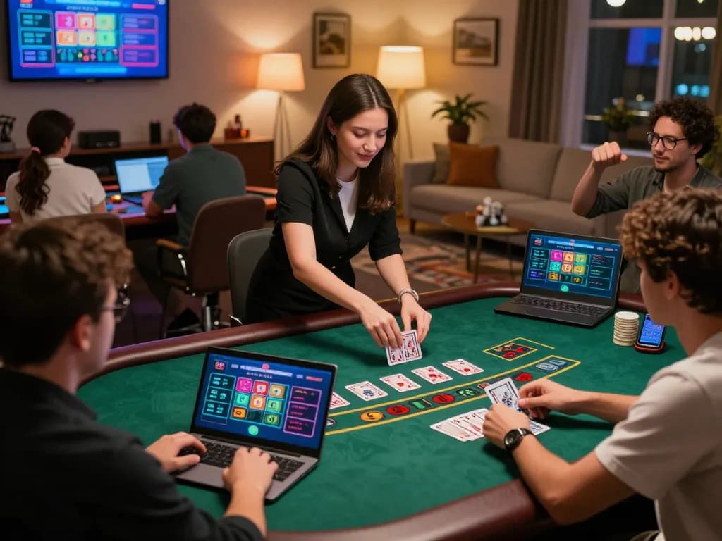 Players engaging in dynamic online gaming at TR88, featuring live dealer blackjack gameplay.
