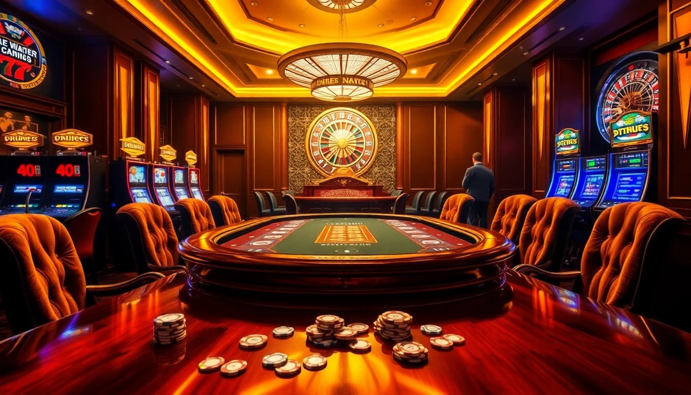 Exciting high-stakes poker scene showcasing luxury elements of gambling with dh88 excitement.