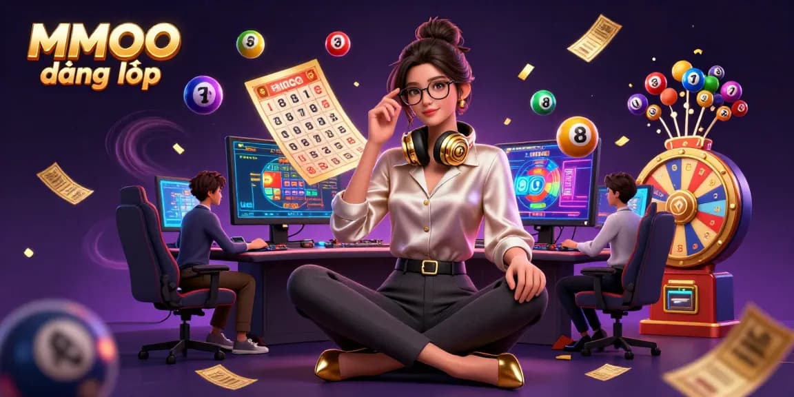 Experience the thrill of MMOO đăng nhập with a vibrant casino gaming setup and dynamic elements.