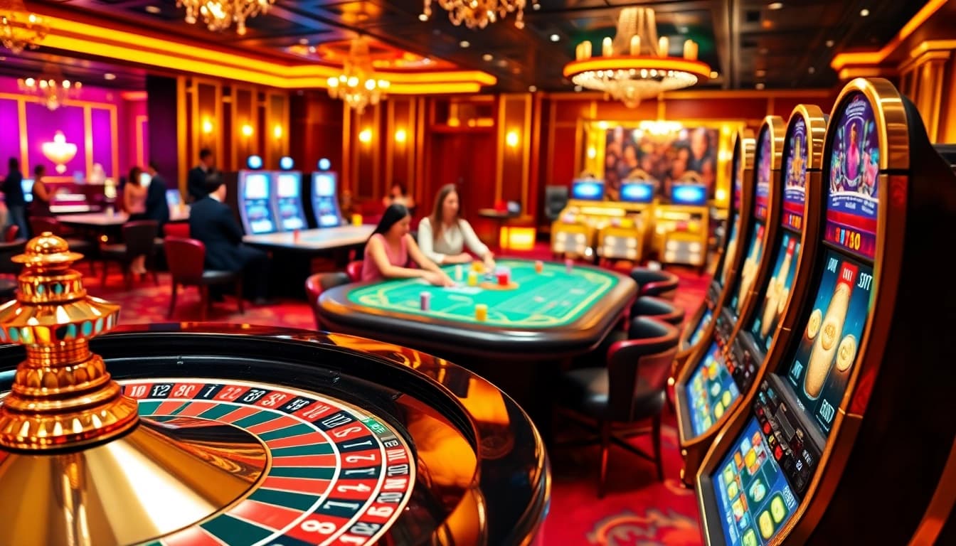 Experience the excitement of 98win com with vibrant casino tables and engaging roulette games.