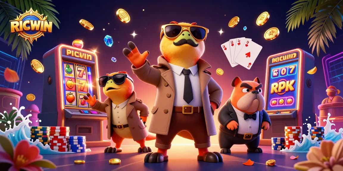 Win with RICWIN by entering the vibrant VIP casino scene packed with treasures and excitement.