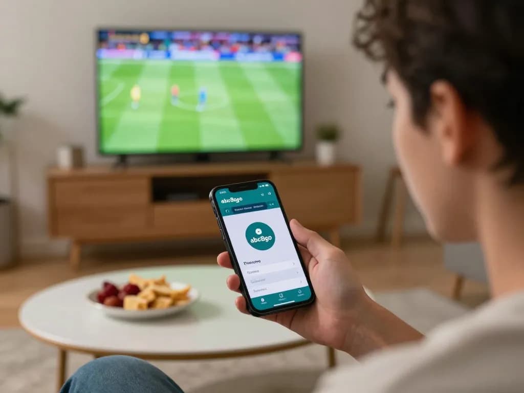 Engaging user betting on sports through the abc8go app in a cozy home environment