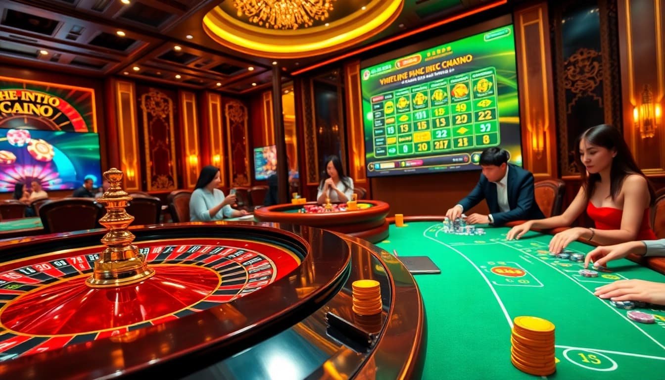 Experience the excitement at trang chủ lu88 with sleek casino tables and vibrant action.