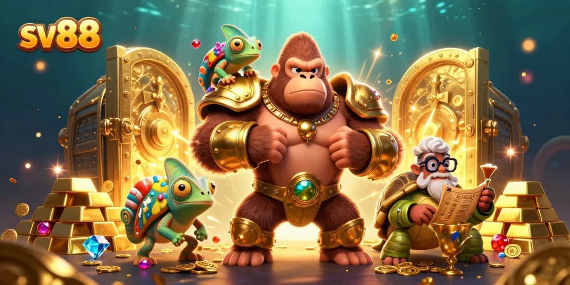 Experience thrilling gameplay with sv88 in an ultra-detailed casino adventure featuring vibrant characters and rich treasures.