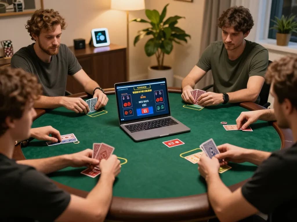 90phut players engage in intense online poker gameplay with strategic decisions.