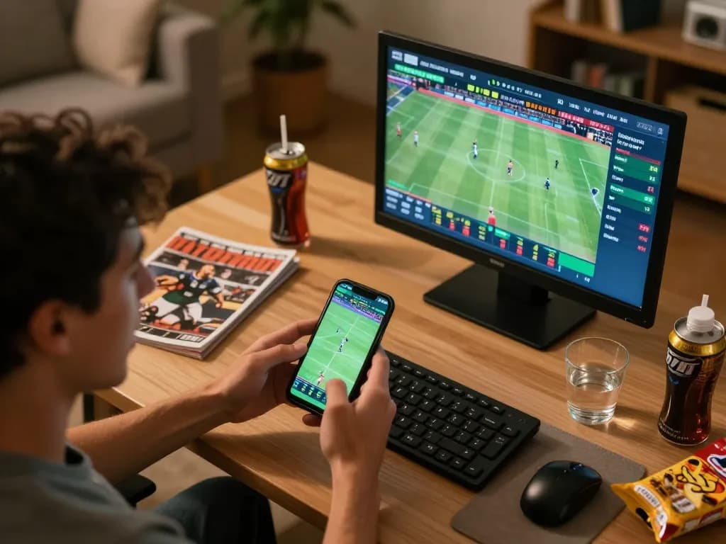 Excited player using five888 to place winning bets during live sports events