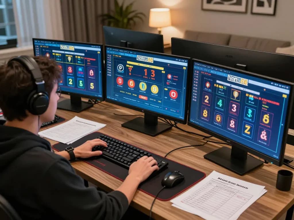 Nohu90 player engaging in strategic online betting while analyzing odds and gameplay.