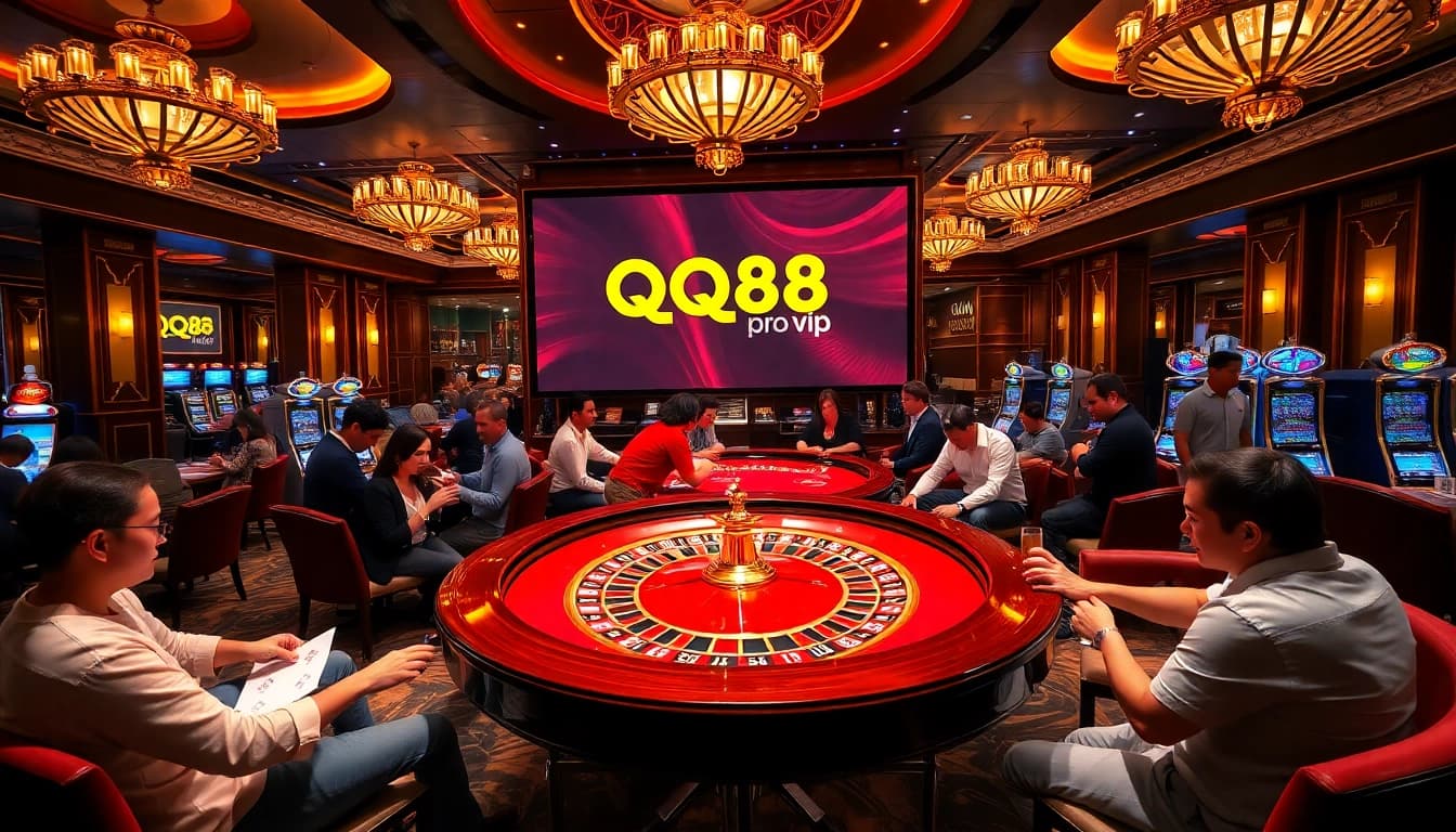 Experience the thrill of QQ88pro Vip with vibrant casino games and eager players.