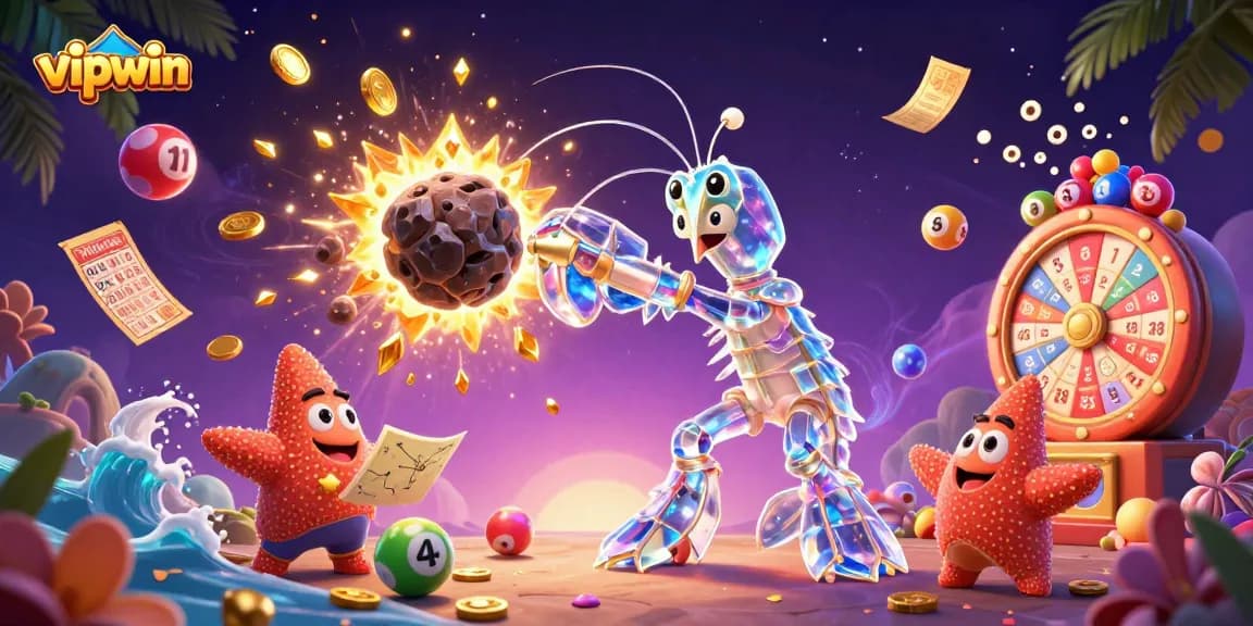 Experience the thrill of vipwin with an explosive scene of a galactic samurai and treasures.