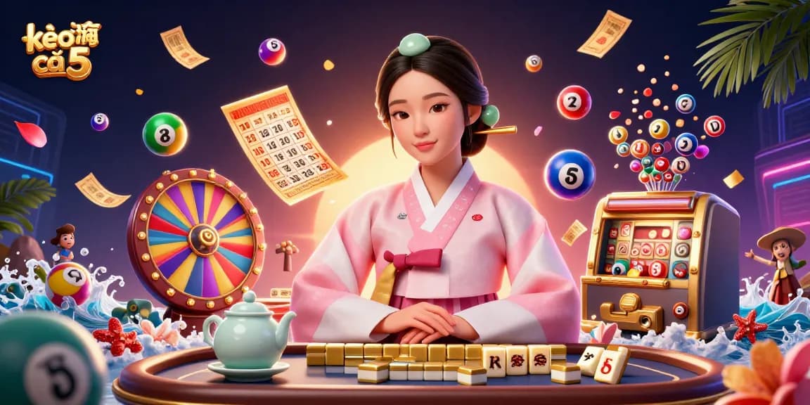 Explore kèo nhà cái 5 with vibrant dynamic elements celebrating an engaging casino atmosphere.