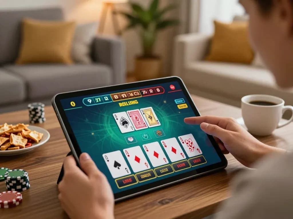 Trải nghiệm Phát sóng trực tiếp đá gà một cách liền mạch trên máy tính bảng trong không gian ấm cúng tại nhà.
