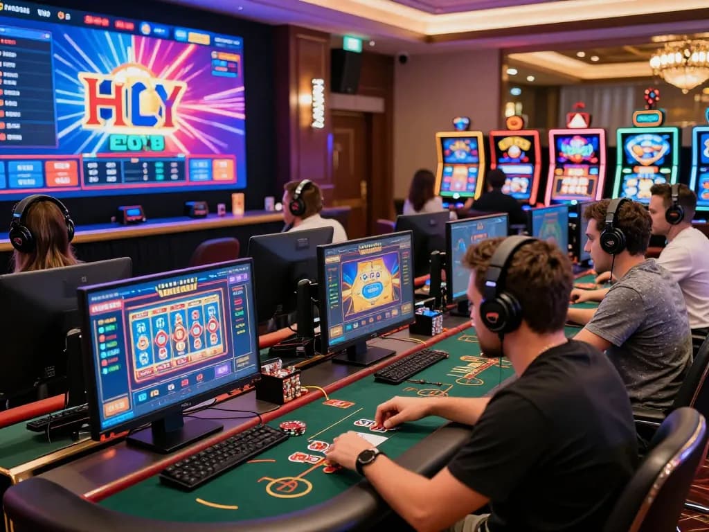 Hitclub online gaming platform featuring players engaged in exciting casino games in a vibrant environment.