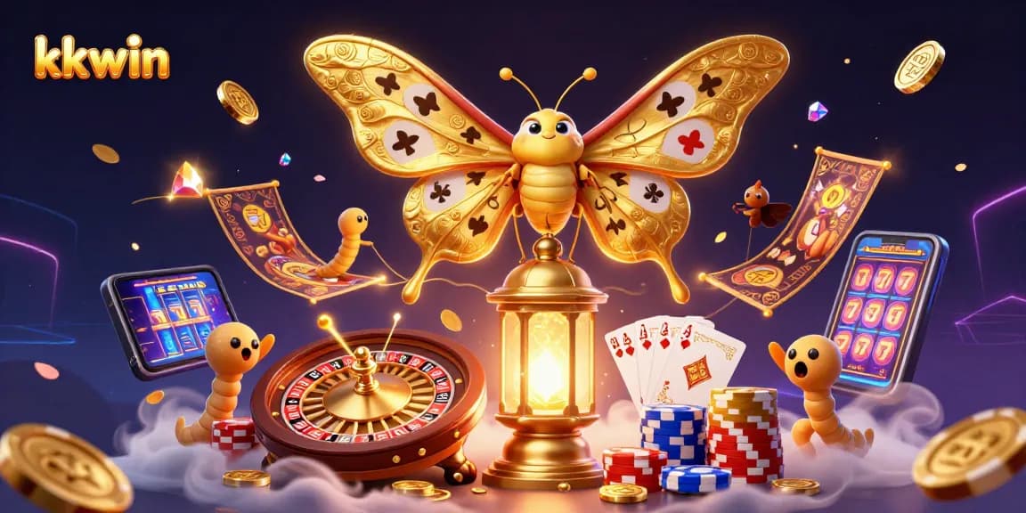 Experience the thrilling world of kkwin with dynamic casino imagery and animated elements.
