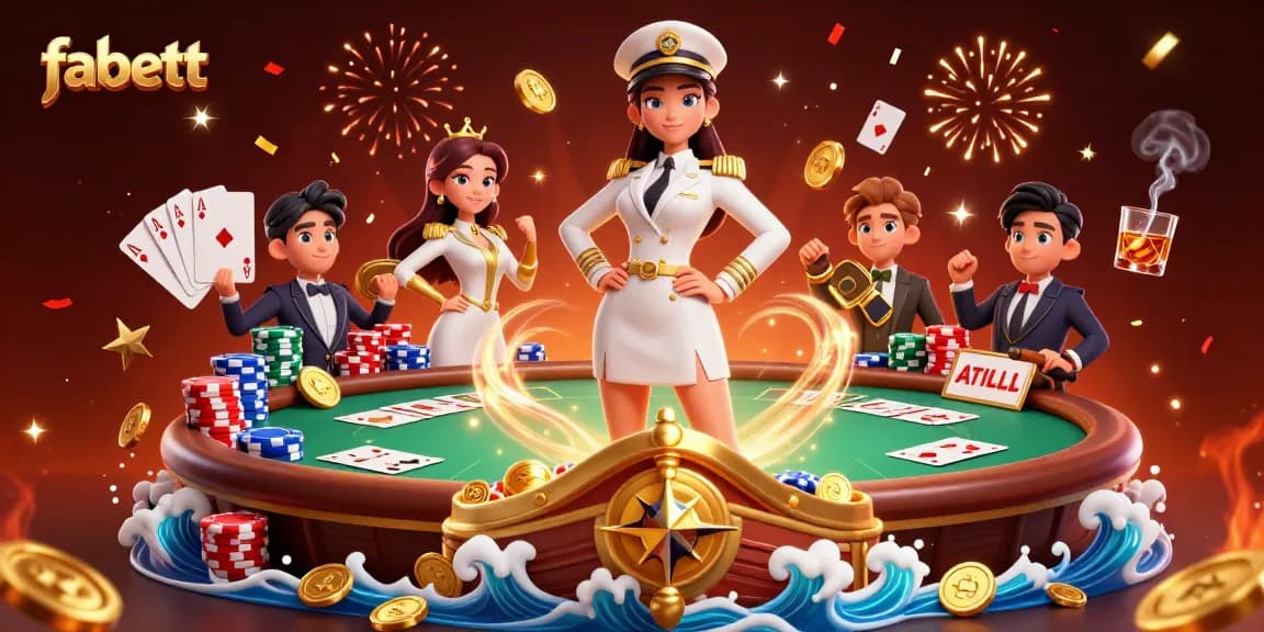 Engage in thrilling action at fabett with a dynamic casino scene featuring poker chips and cards.
