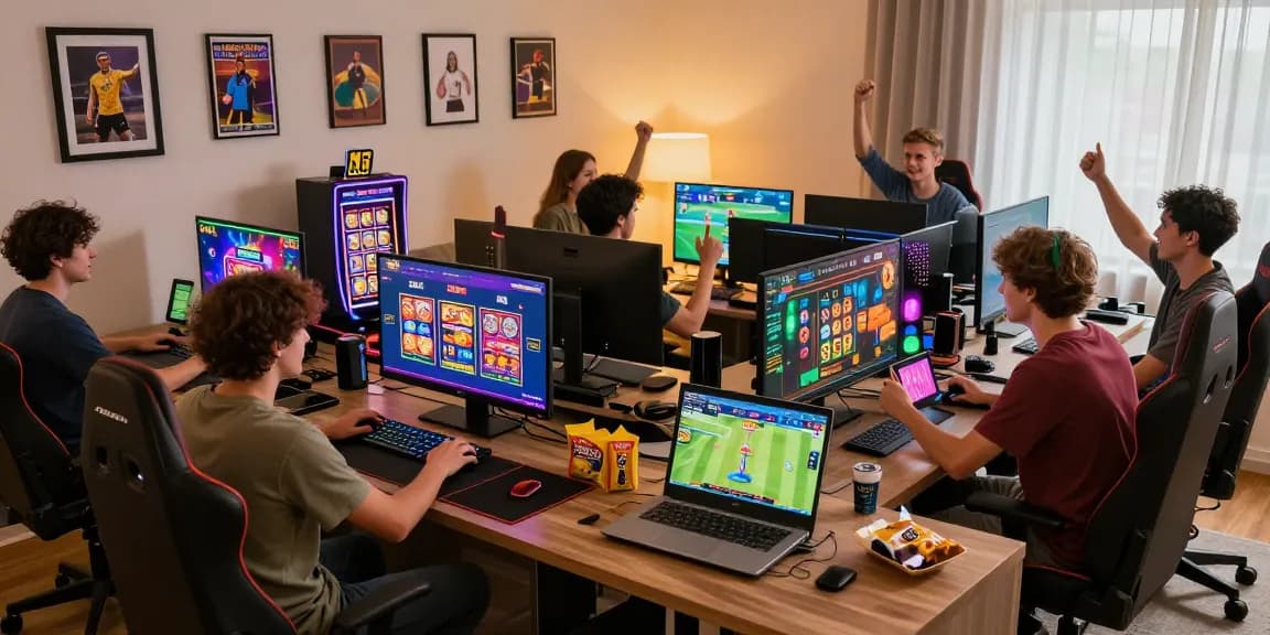 Exciting KO66 gaming scene with players enjoying online casino games and sports betting