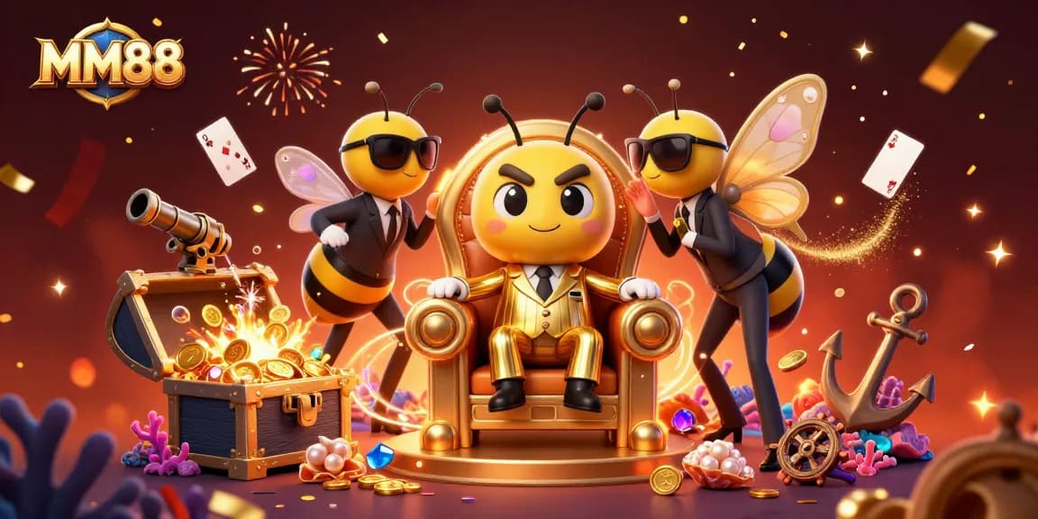 MM88 gaming experience enhanced by bumblebee mob boss and vivid casino elements.