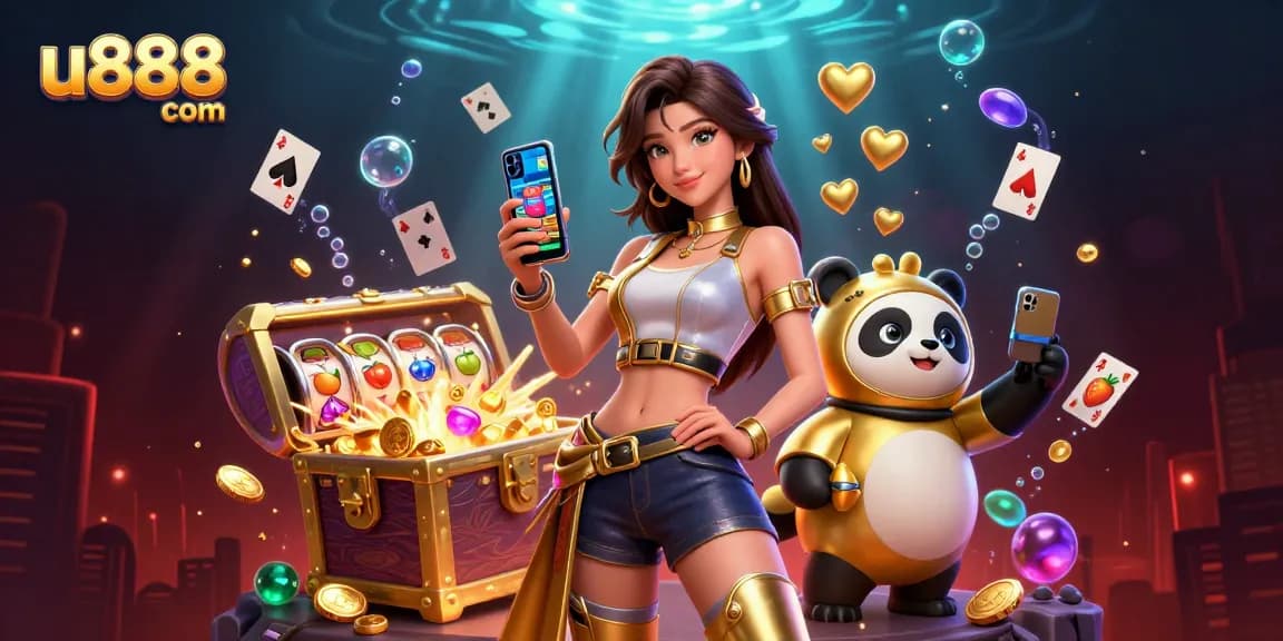 Play thrilling games at u888 com with an elegant Asian woman enjoying a smartphone casino experience