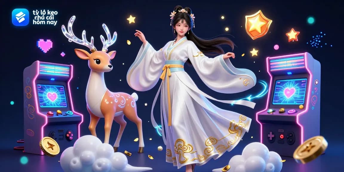Experience the dynamic sports betting scene with tỷ lệ kèo nhà cái hôm nay, featuring interactive 3D characters and rich casino elements.