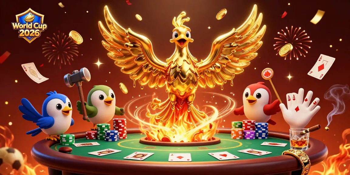 Experience the excitement of World Cup 2026 with dynamic sports elements and a golden phoenix in action.